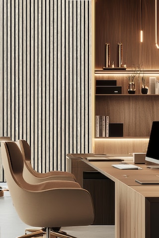 Mdf Ahşap Akustik Duvar Paneli 60x275 Cm - Traverten Pvc 60x275