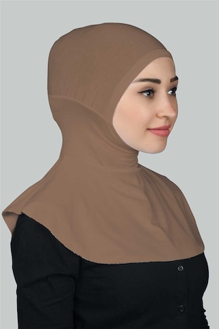 Altobeh Kadın Tesettür Pratik Boyunluklu Hijab - Sporcu Bone Toprak