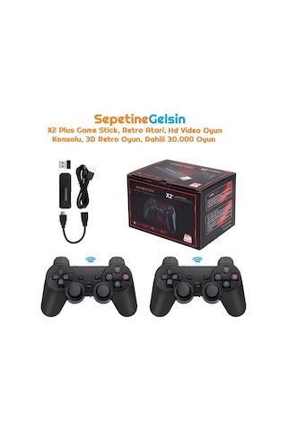 Sepetinegelsin X2 Plus Game Stick, Retro i, Hd Video Oyun Konsolu, 3d Retro Oyun, Dahili 30000 Oyun