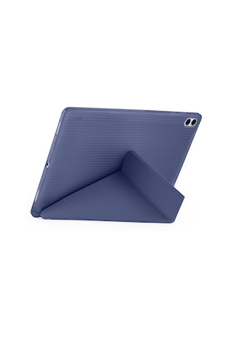 Samsung Uyumlu Galaxy Tab S11 Ultra Kılıf Tri Folding Kalem Bölmeli Standlı Arka Kapak