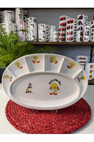 7 Bölmeli Tweety Kahvaltı Tabağı Çok Renkli 7 Bölmeli Tweety Kahvaltı Tabağı Çok Renkli