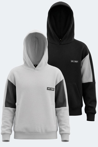 Slazenger Layne 2 Li Set Sweatshırt Siyah/gri - Gri/siyah