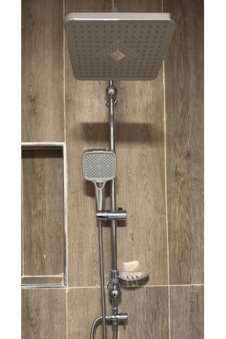 Krom Fonksiyonlu Robot Duş Seti Yağmurlama Tepeleme Duş Sistemleri Gri