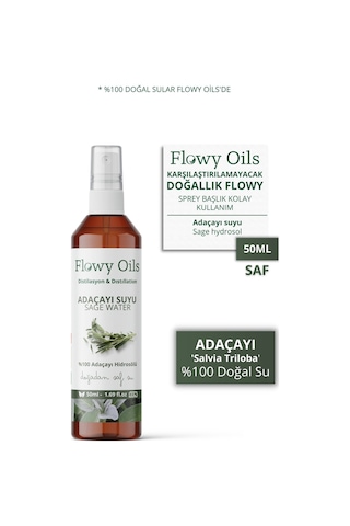 Flowy Oils Adaçayı Suyu Cilt Temizleyici Tonik 50 ML
