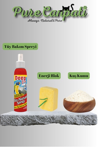 Purecanpati Tüy Bakım,enerji Blok Ve Kuş Kumu Seti