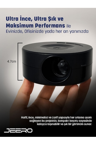 Jeero Mini Ev Sinema Projeksiyon Cihazı Türkçe Menü Yt200