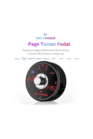St-1 Bt Sayfa Çevirici Pedal Şarj Edilebilir Kablosuz Ayak Anahtarı Tablet Akıllı Telefon Elektronik Müzik Notaları E-kitaplar Ppt Resimler Videolar