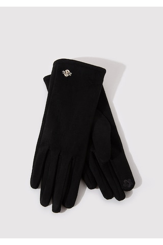 Mavi - Siyah Suni Süet Eldiven 1912770-900 Siyah