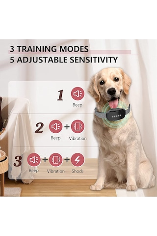 Geeksen Köpekler İçin Havlama Tasması Ayarlanabilir Eğitim Cihazı Bip