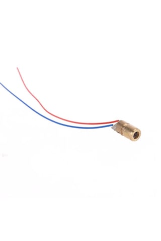 Kablolu Nokta Lazer Modül Metal Kafa 3V 5V 650Nm Kırmızı