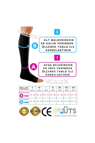 Wibtex Diz Altı Varis Çorabı Açık Burun Ten Rengi