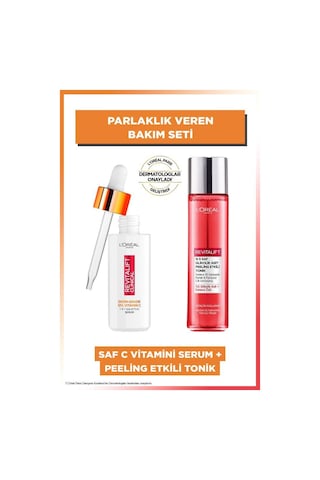 Revitalift Clinical %12 Saf C Vitamini Serum 30ml & %5 Saf Glikolik Asit Peeling Etkili Tonik 180ml pktrvtcvtglklktnk-9577