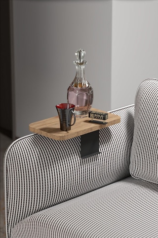 Yan Sehpa Ayarlanabilir Tepsi Dikdörtgen Dekoratif Modern Yatay Dikey Koltuk Sehpası Ceviz Atlantik Çam