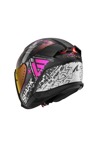 Şeffaf Vizör + Shark Skwal İ3 Jet Hellcat Iridyum Vizörlü Yarım Kask Mor