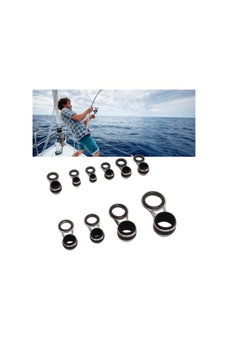 Kangvka Fishing Rod Guide Rings Set: Anti-tangled, Multi-size, Stainless Steel & Ceramic - Dıy Tamir Aksesuarı, Uzak Atış İçin Uygun