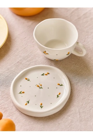 Roomi Seramik Çay Takımı 290 Ml Fincan Ve Tabak Seti 455093191 Sütlü