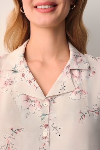 Suwen Beatrix Gömlek Yaka Pijama Takımı Sh26522660b1185 Bej