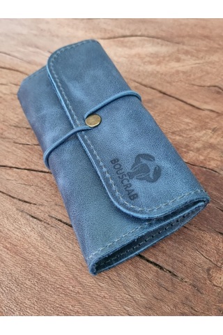 Tütün Kesesi Cüzdan Tütünlük Gerçek Deri Açık Boyut: 13cm 19cm Kapalı Boyut: 7cm 13cm