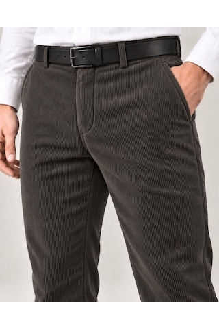 Classics Men Erkek Rahat Kesim Yüksek Kalite Kışlık Kalın Içi Polarlı Termal Kadife Pantolon Baba Fitilli Kahverengi