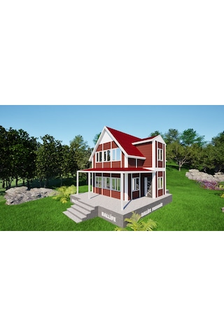 Ballife Prefabrik 101 M2 Standart Dubleks Prefabrik Konut