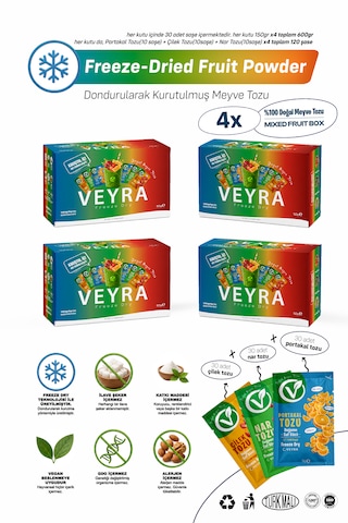 Mixed Fruit Box 30'lu Meyve Tozu 4'lü Paket