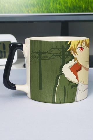 Noragami Anime Baskılı Seramik Lüks Kupa 1 Adet Özel Siyah Kulp Dalga Kulp V5d Çok Renkli