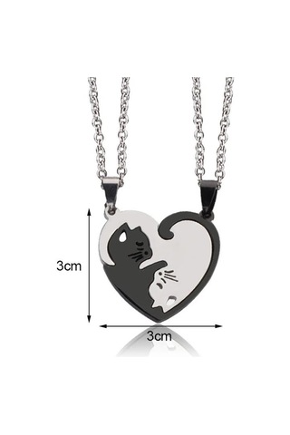 Best Friends Yin Yang Kedili Kolye Kalp Sevgili Çift Arkadaş Kolye Çok Renkli