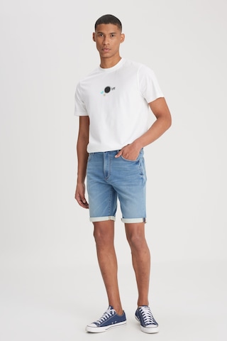 Lee Slim Fit Dar Kesim Yüksek Bel Erkek Jean Şort L241079xt Mavi