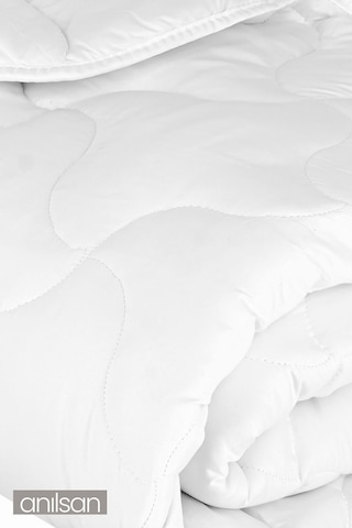 4 Mevsim Mikrofiber Tek Kişilik Yorgan, 155x215cm, Beyaz Ev Ve Otel Yorganı, Sade Ve Zarif Beyaz