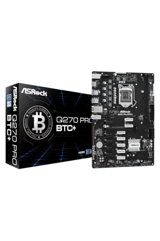 Asrock Q270 Pro Btc+ Lga 1151 Soket Anakart