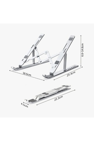 Lexroo Ht-119 Katlanır Laptop Ve Tablet Standı, Siyah