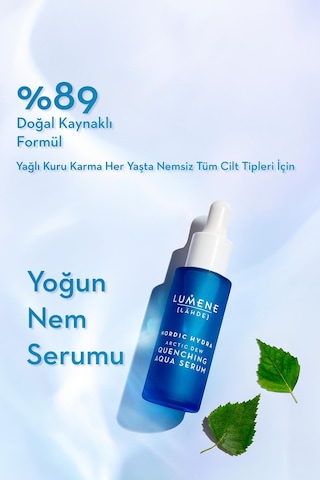 Lumene Arctic Dew Quenching Aqua Kutup Kaynak Suyu İçeren Nem Serumu 30 ML