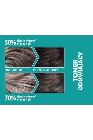 Power Men Anti-grey Toner 3ü1arada Saç Sakal Bıyık 02 Koyu Kahverengi 3 Adet