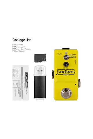 Ammoon Loop Station Mini Gitar Looper Efekt Pedalı I7093y