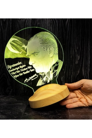 Atatürk Sözleri Hediye Led Lamba, Mustafa Kemal Atatürk Görselli Hediyeler