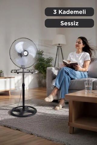 Delux Serisi Vantilatör 18 Inc 55w Fan Sf03 Gümüş Geniş Sıcak Oda