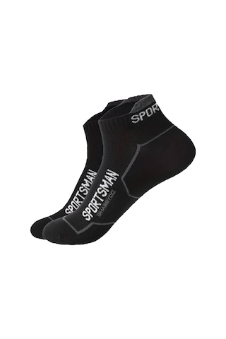 Erkek Nefes Alabilen Ter Emici Koşu Futbol Fitness Antrenman İçin Kısa Spor Çorap Siyah