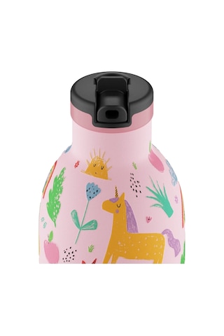 Clima Bottle Magic Friends Pipetli Paslanmaz Çelik Termos 330 Ml Pembe