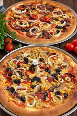 32cm Delikli Yeni Pizza Ve Lahmacun Tepsisi Çelik