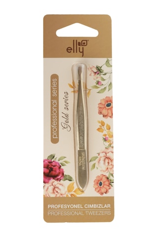 Elly Gold Series Profesyonel Eğimli Cımbız Kaş Alma Ve Tüy Temizleme Cımbızı