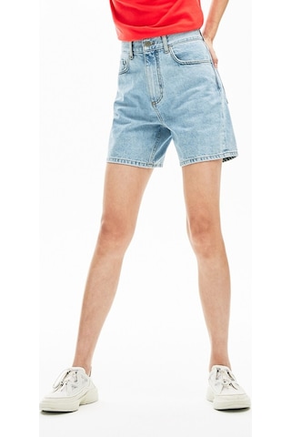 Lacoste Women's Regular Fit Denim Blue Bermuda Jean Shorts Kadın Şort Açık Mavi