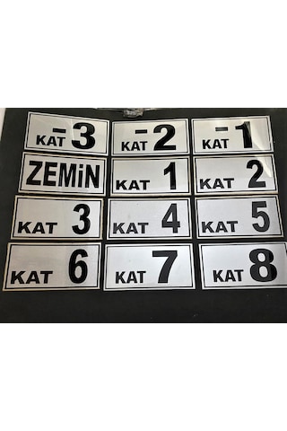 Kat Numarası 8X15 Kendinden Yapışkanlı -3 Den 20'Ye