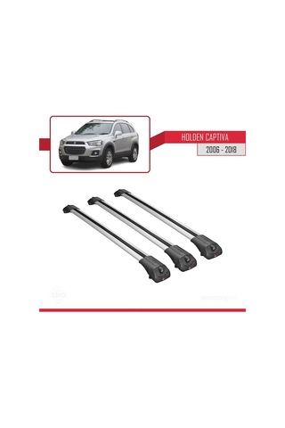 Holden Captiva 2006-2018 Arası İle Uyumlu Ace-1 Ara Atkı Tavan Barı Gri 3 Adet Bar