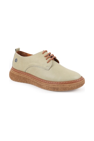 Mamma Mia Kadın Günlük Ayakkabı Hakiki Deri Bağcıklı Kalın Platform Taban Oxford Sneaker 26y-7560 Yeşil