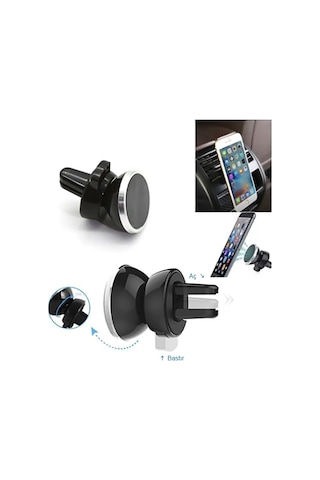 Telefon Tutucu Mıknatıslı Havalandırma Silver