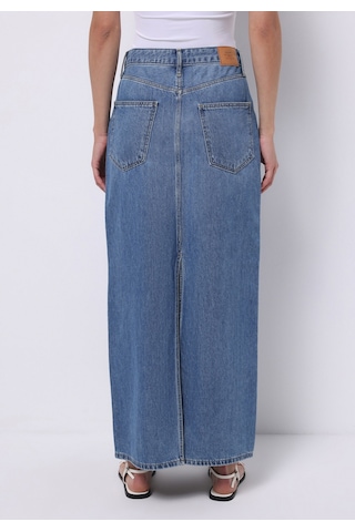 Colin's Colins Slim Fit Düz Düğmeli Kadın Mavi Etek Cl1075299 Q1.v1 Dn44400 Denim