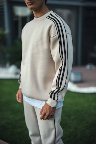 Lulikwear 3 İplik Sweatshirt Ve Eşofman Takımı Krem
