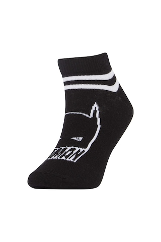 Defacto Erkek Çocuk Batman Pamuklu 3'lü Patik Çorap V6649A6NSKR1 Çok Renkli