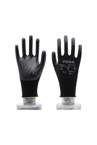 Faba Ep-1321 Siyah Nitril Polyester Eldiven-l