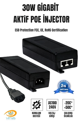 30w Aktif Poe İnjektor Güvenlik Kamerası
